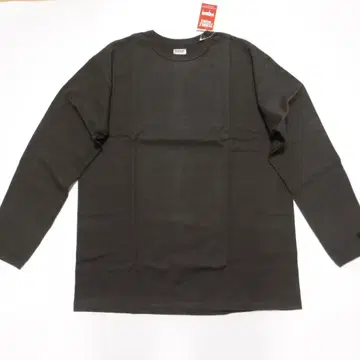더블웍스 정가 10780엔 흑먹색 두꺼운 원단 긴팔 T셔츠 M 웨어하우스