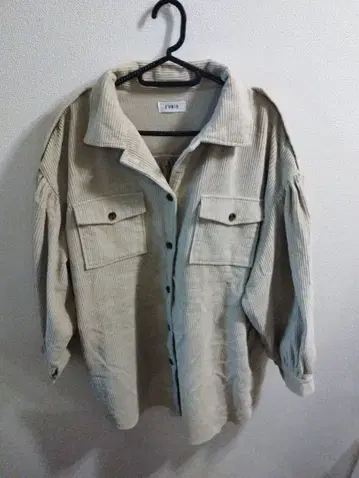 EVRIS 프리 사이즈 베이지 코듀로이 자켓
