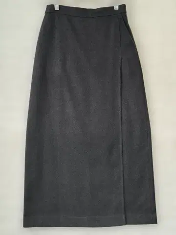 다크 그레이 타이트 스커트 울 혼방