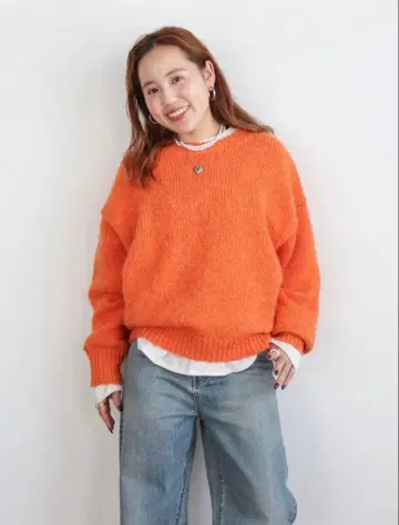 언그리드 컬러 모헤어 혼방 니트