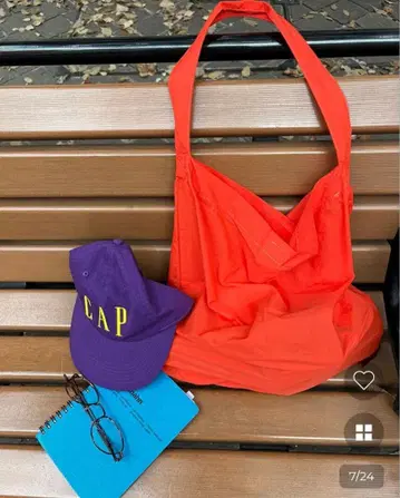 nugu 오렌지 폴리에스테르 숄더백