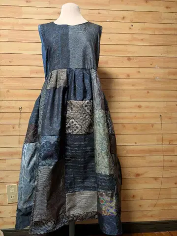 오시마 명주 리메이크 점퍼 스커트