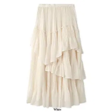 스나이델 볼륨 캉캉 스커트 WHT 1 사이즈