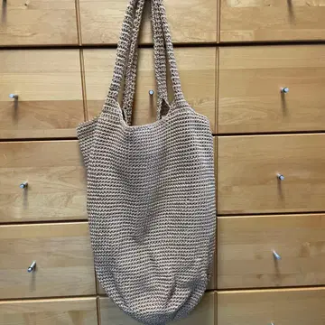 INC 니트 토트백 베이지