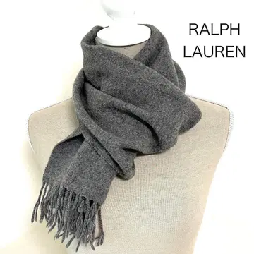 랄프 로렌 램스울 100% 머플러 그레이