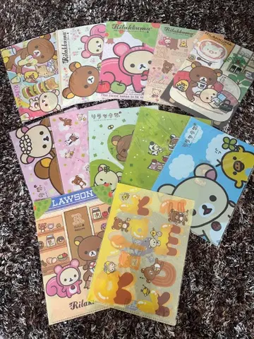 리락쿠마 클리어 파일 미사용 새상품 12장 묶음 판매