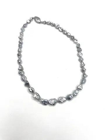 실버 담수 펄 목걸이