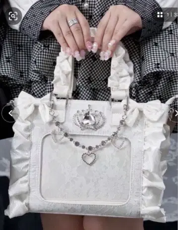 팔엘피 Pal elfy 오로라 레이스 미니 공주 이타백 화이트