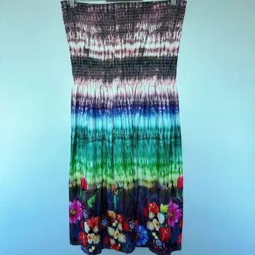 플라워 프린트 플레어 스커트 멀티 컬러