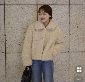 퍼 크롭 자켓 nugu