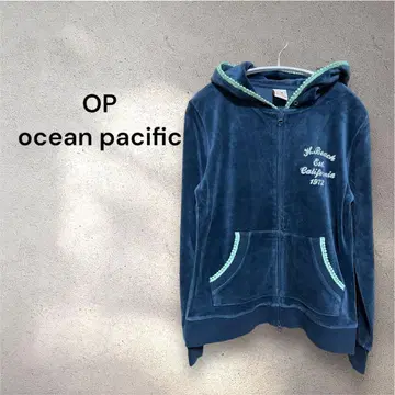 오션 퍼시픽 벨로아 후드티 모자 꽁지 리본 포함 네이비 컬러 L