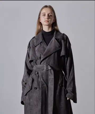 CLEL 더블 테크 페이드 트렌치코트 그레이 S