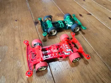 미니 사륜구동 슈퍼 2 섀시 빨간색 그린 골드 휠 30주년 도금 휠