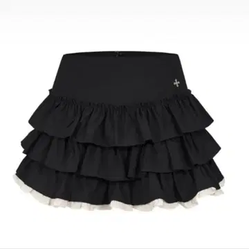 andwang Charm frill cullotte mini skirt
