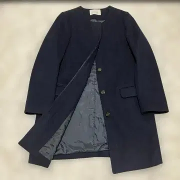 이에나 SIMPLICITE 네이비 롱 코트