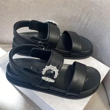 지미추 Cheri 플랫 샌들 sandals 지갑 백