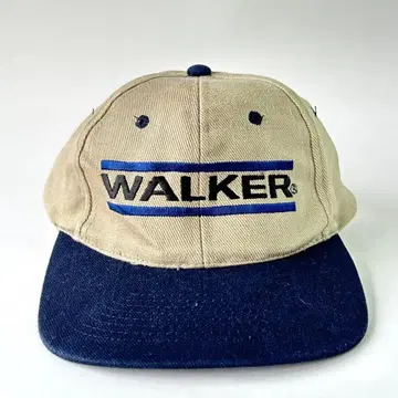 90s USA 기업 트래커 캡 로고 자수 2톤 베이지 네이비