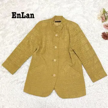 s.2130 [ 엔란 ] 트위드 자켓 코트 머스타드 F 사이즈