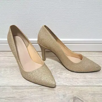 에스페란자 ESPERANZA 골드 글리터 펌프스 22.5cm