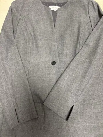 노카라 자켓 그레이 1개 버튼