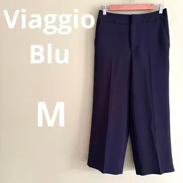 Viaggio Blu 네이비 와이드 팬츠 센터 프레스 여성용 M