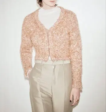 styling/ 믹스 라메 니트 가디건