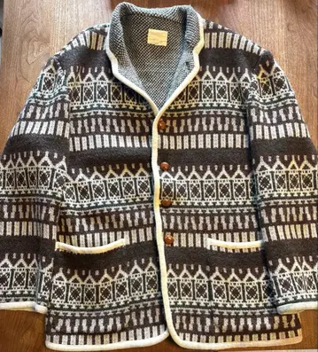 [ 빈티지 ] 80년대 남성용 BIGI 자카드 니트 자켓