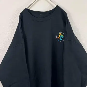 USA 구제 의류 ted's tacos 타코스 가게 자수 맨투맨 블랙