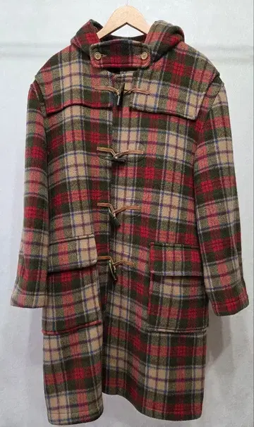 글로버올 체크 더플 코트 영국제