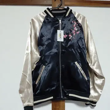 일본풍 패턴 스카잔 카라쿠리타마시 월광벚꽃 스카잔 253145 블랙 L