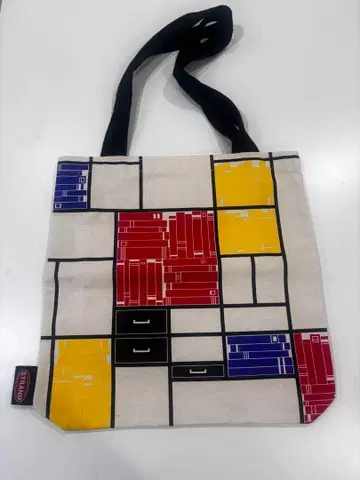 미사용 STRANDBOOKSTORE 몬드리안 패턴 토트백 뉴욕 서점