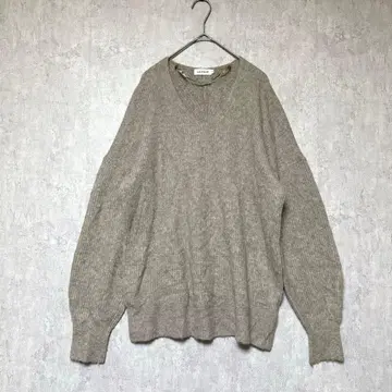 렙심 V넥 모헤어 터치 니트/스웨터 모카 브라운 계열 루즈핏 F