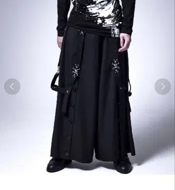 CIVARIZE 서스펜더 블랙 와이드 팬츠