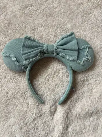 도쿄 디즈니 리조트 스카이블루 데님풍 미키 모양 머리띠