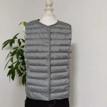 유니클로 울트라 다운 베스트 2way 그레이 여성용 M