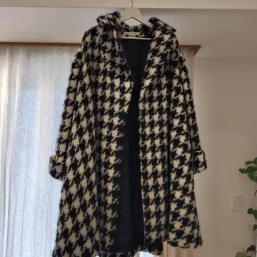 49AV JUNKO SHIMADA 체크 무늬 롱 코트