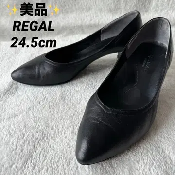 새상품급 REGAL 리갈 블랙 가죽 펌프스 24.5cm 블랙