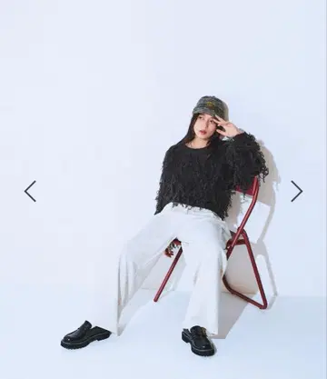 JEANASIS 루프 프린지 숏 풀오버