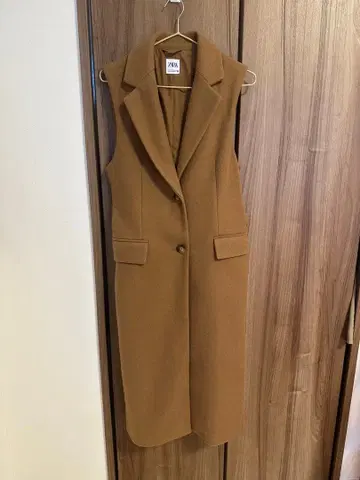 [ ZARA 새상품급 ] 울 롱 베스트 코트
