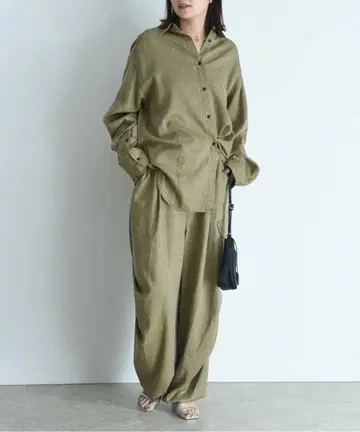 새상품 이번 시즌 에이미 로우 Eimee Law 바이오 가공 셔츠 카키