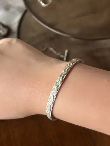 실버 엘레강트 조각 디자인 팔찌