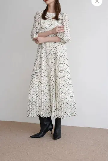 Acka 도트 플리츠 원피스 size2