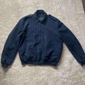 네이비 지퍼식 캐주얼 자켓