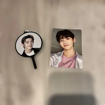 아이돌 포토 카드 &TEAM 부채 키링