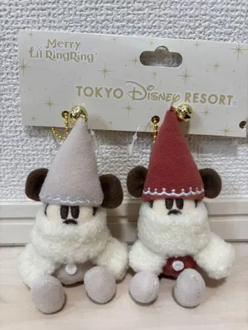 리루린린 2025 봉제 인형 참 세트 빨강, 하양