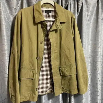 A.P.C. 체크 안감 자켓 카키 루마니아산 남성용 36