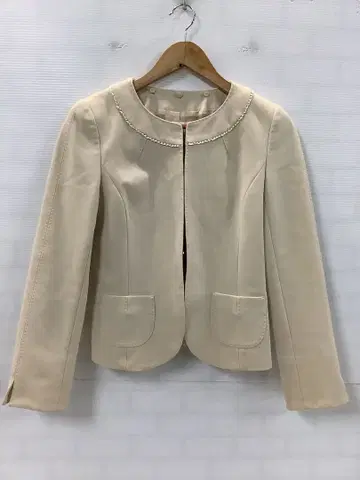 11.13 A12P TOBECHIC 노카라 자켓 아이보리 탈부착 카라