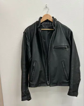 새상품급/레어 schott 라이더 자켓 싱글 천연 가죽 블랙