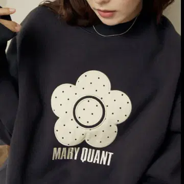새상품 MARY QUANT x PUBLUX 도트 데이지 로고 맨투맨