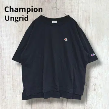 [ 챔피온 언그리드 ] T셔츠 반팔 티셔츠 콜라보 블랙 F